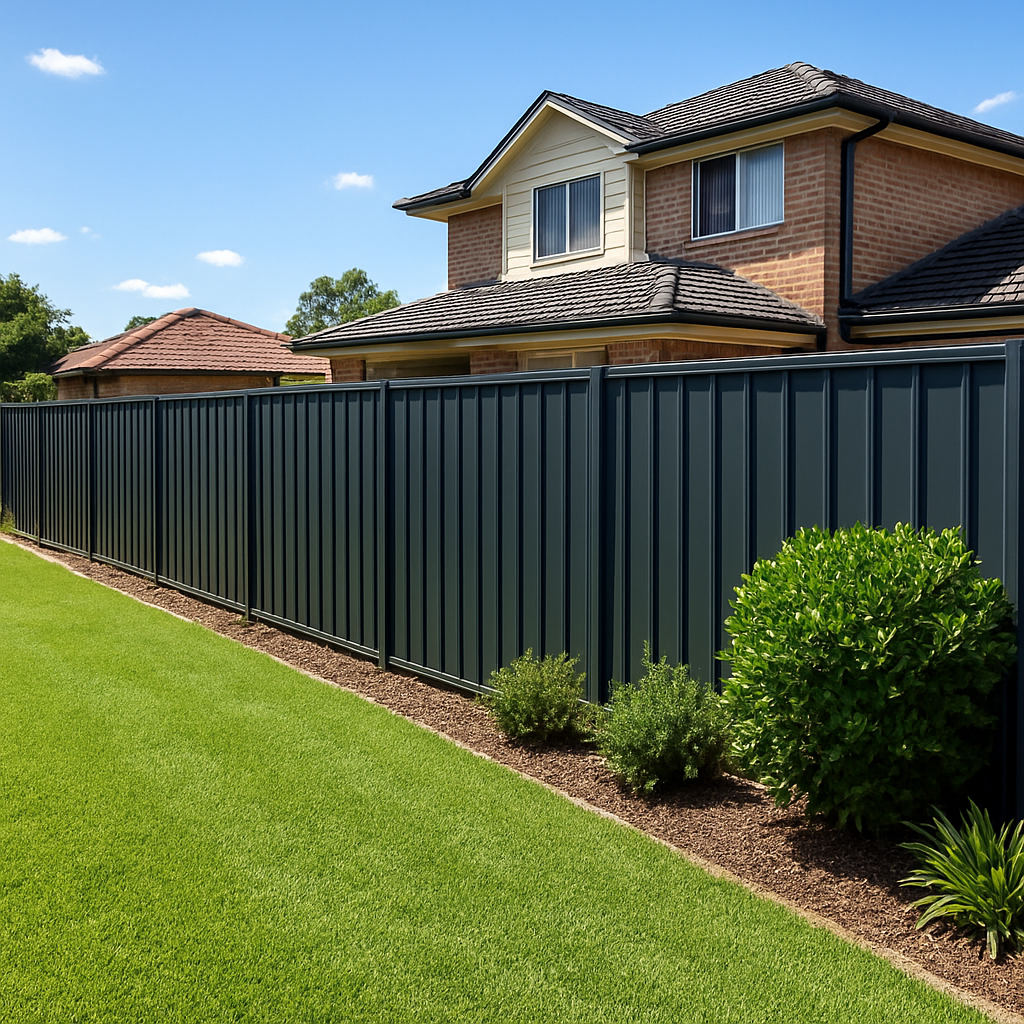 Freshly installed premium fence at a Sydney South-West residential property